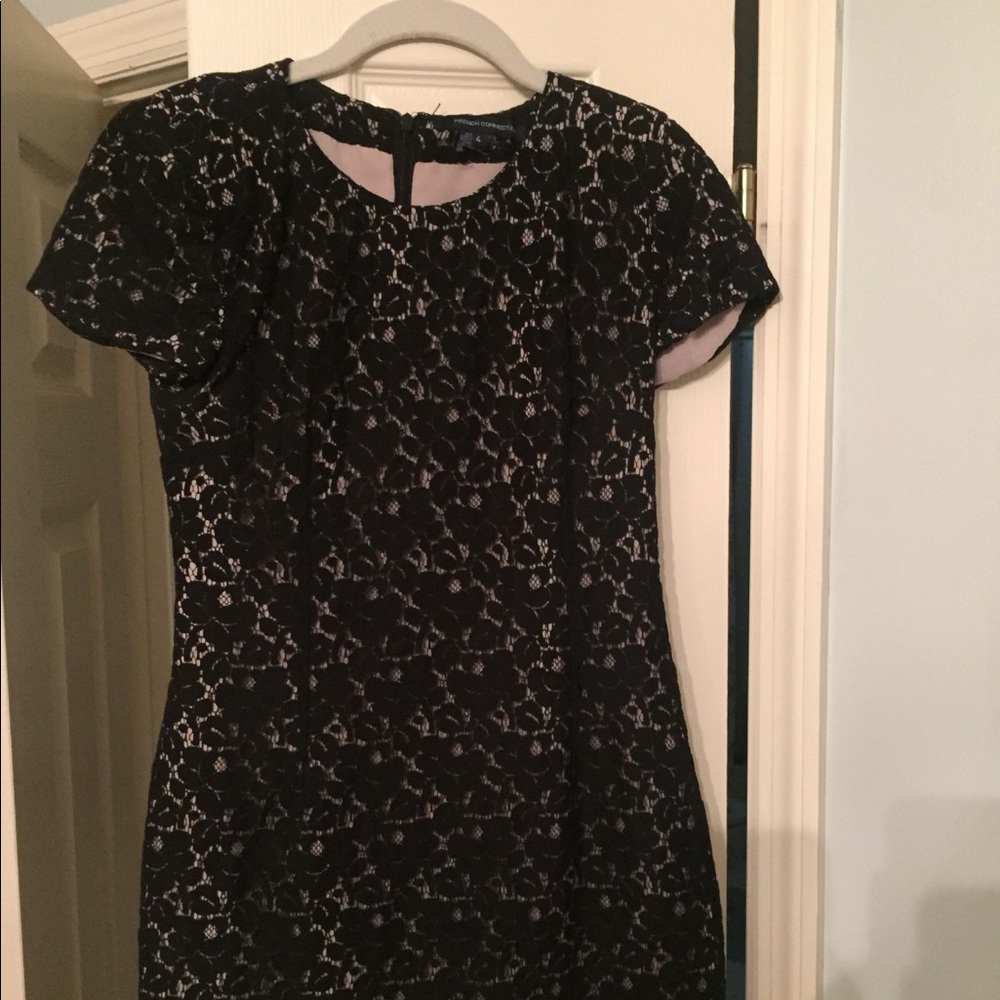 French Connection Black Lace Dress
